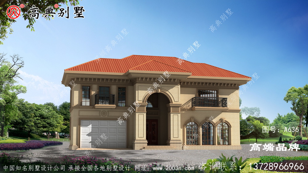 自建两层别墅设计上下非常方便