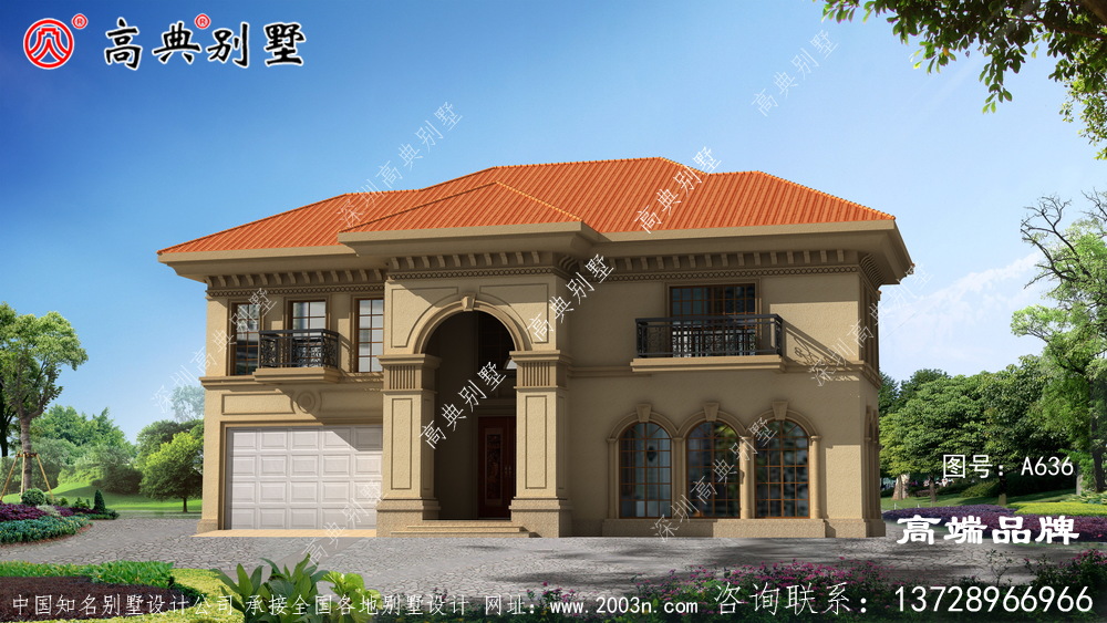 自建两层别墅设计上下非常方便