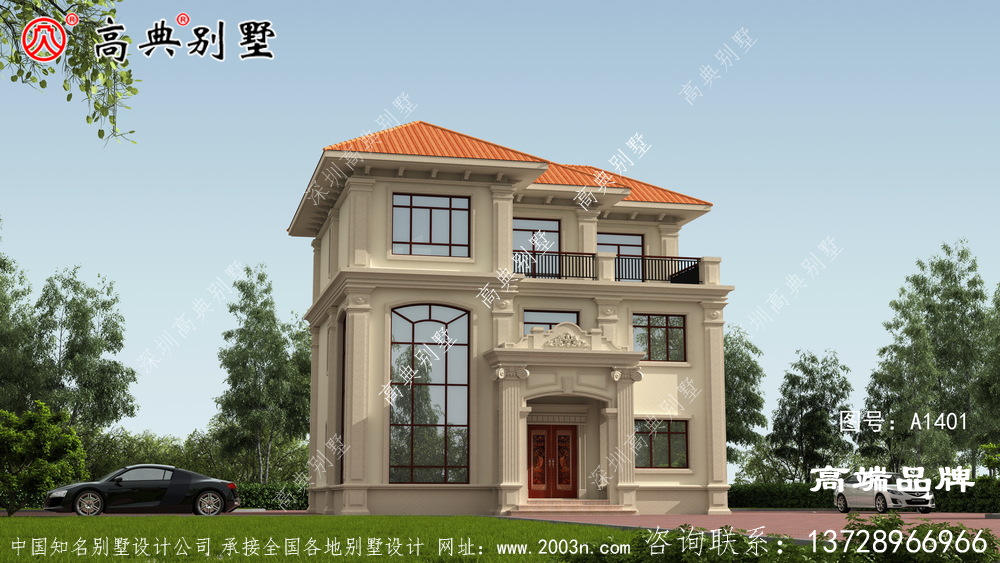 农村住宅三层设计图精美农村自建别墅案例