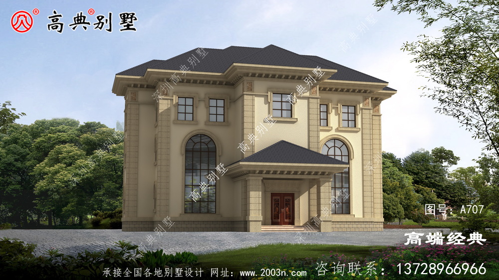 绝大部分家庭自建的三层户型首选
