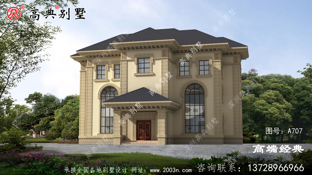绝大部分家庭自建的三层户型首选