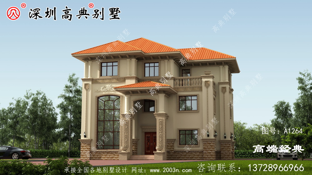 三层楼房设计图，外观时尚又大气