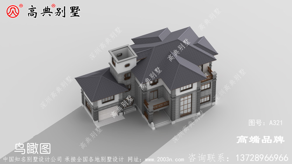 这样的大户型中式三层别墅布局实在别致