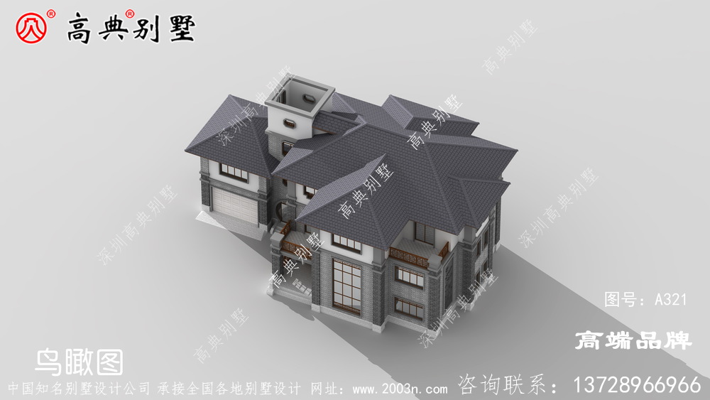 这样的大户型中式三层别墅布局实在别致